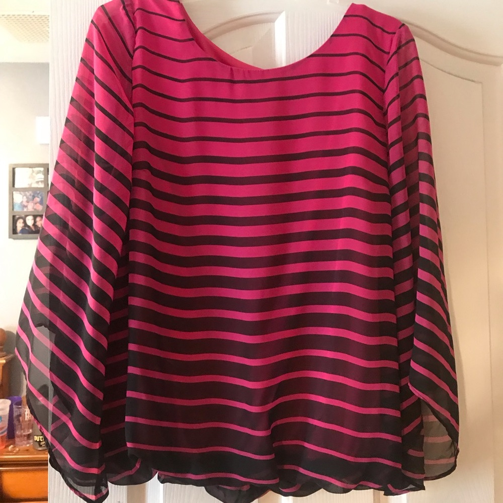 Bell sleeve dress shirt